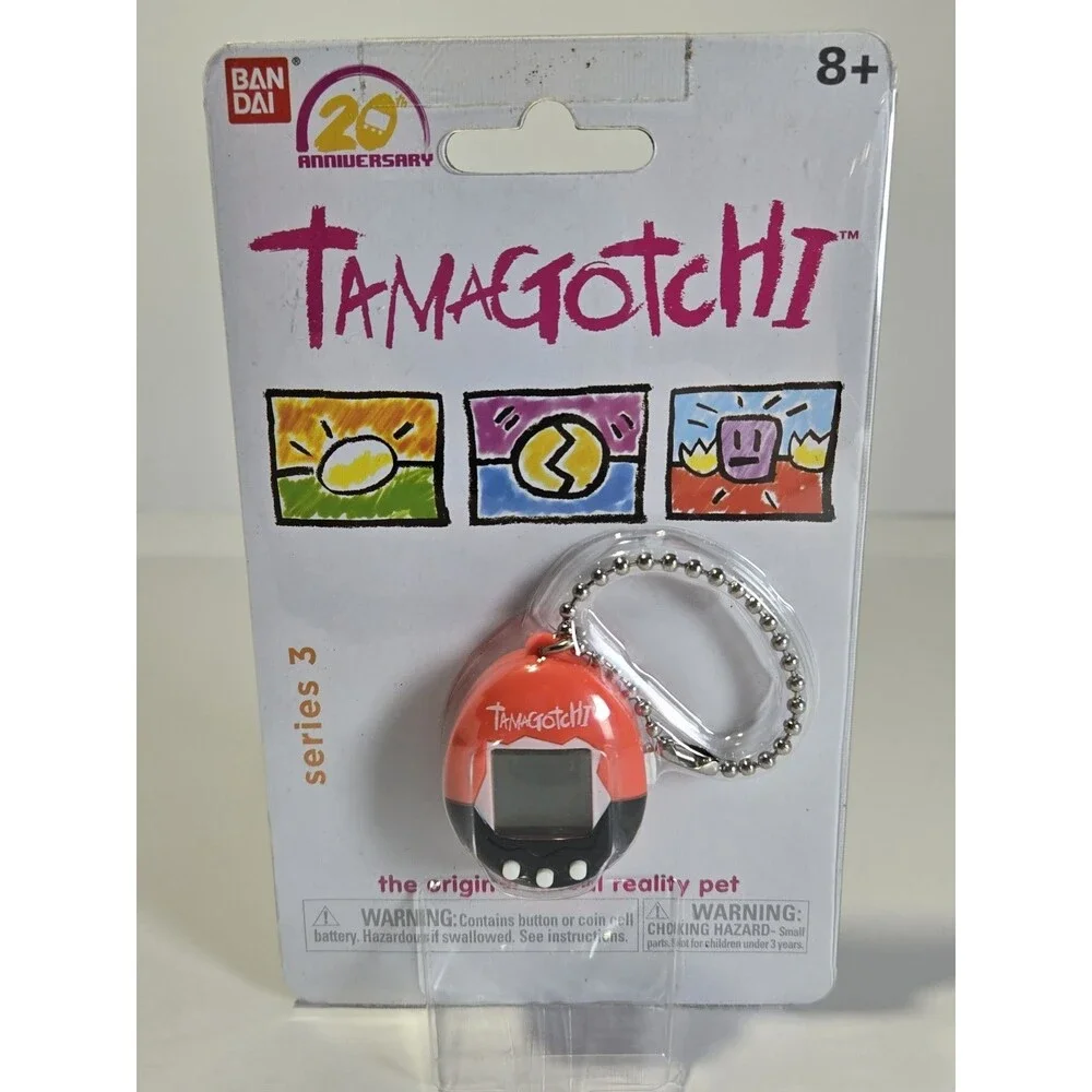 TAMAGOTCHI 20th Anniversary Orange Pink Yellow Mini Virtual Pet Bandai Series 4